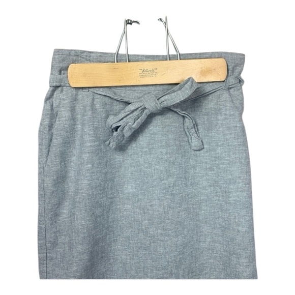 Ann Taylor Factory Gray Tie Belt Pencil Skirt Size 00P - Picture 2 of 5
